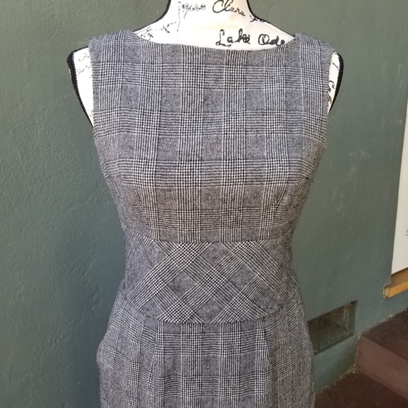 Banana Republic Plaid Wool Sheath Dress - Picture 2 of 8